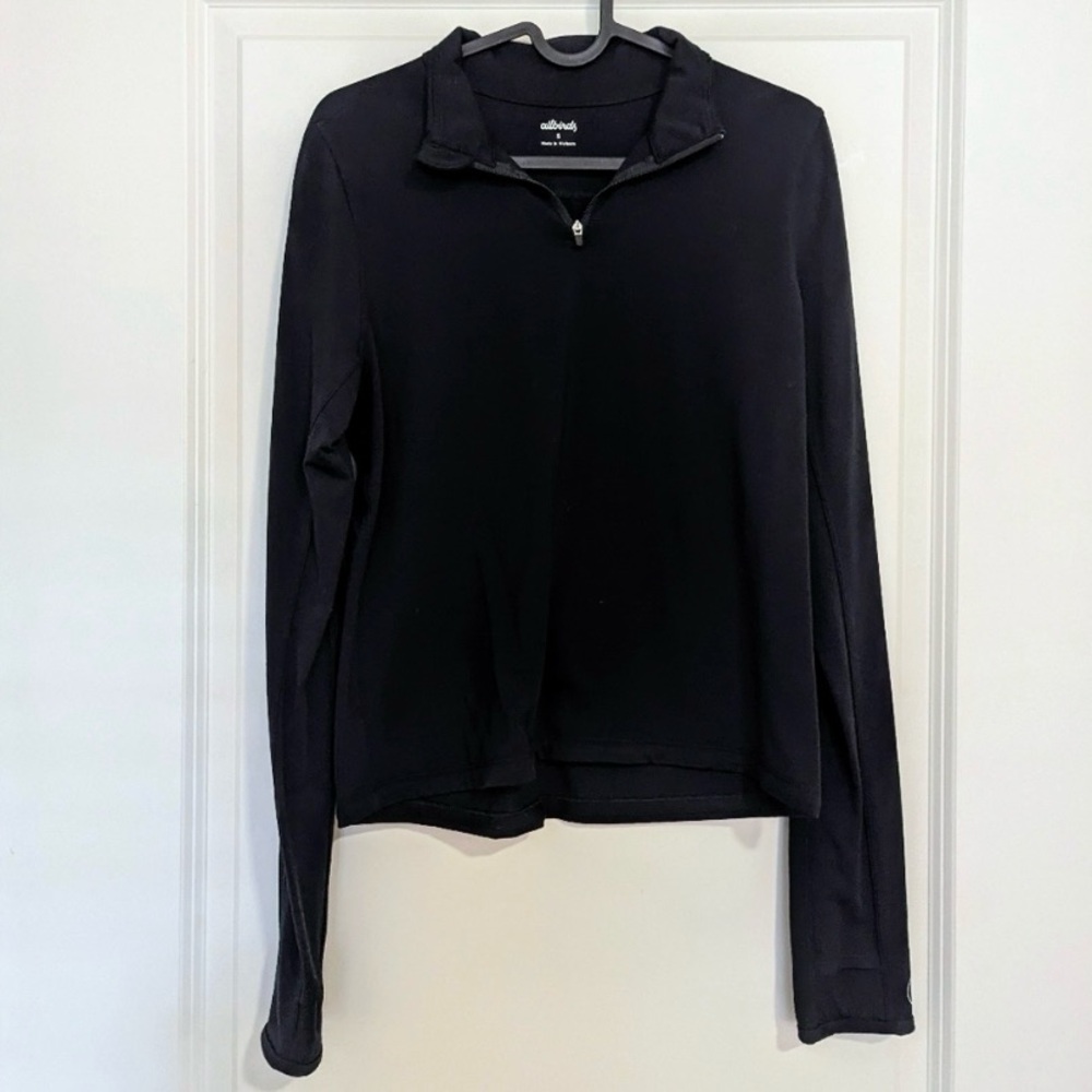 Allbirds performance 1/4 zip long sleeve pullover black S